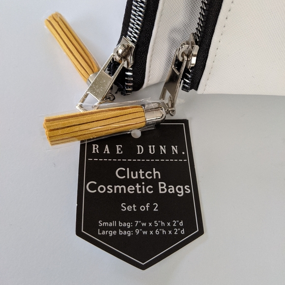 Rae Dunn SLAY ALL DAY + WAKE UP & MAKEUP 2 pc Toiletry Cosmetic Bag Set, NWT - Picture 2 of 7